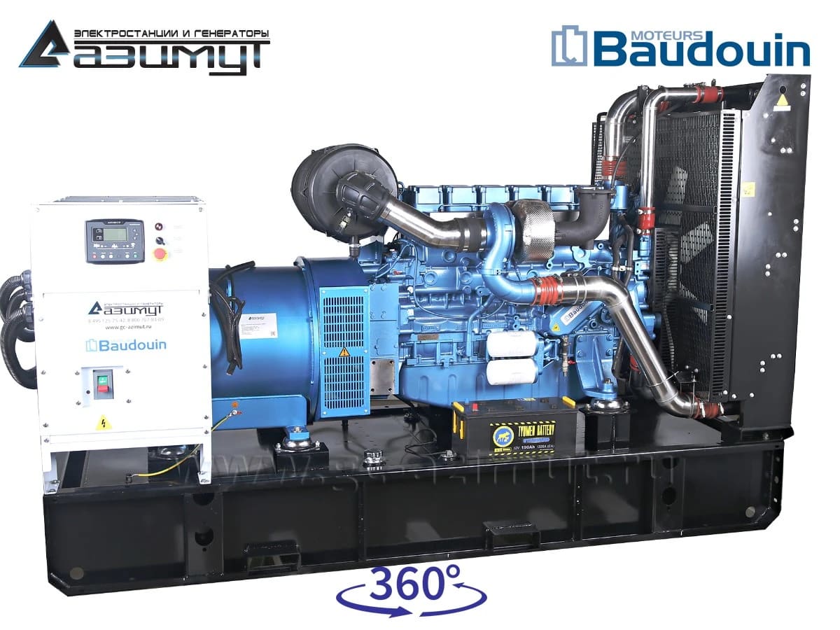 Дизельный генератор АД-400С-Т400, двигатель Baudouin 6M21G550/5
