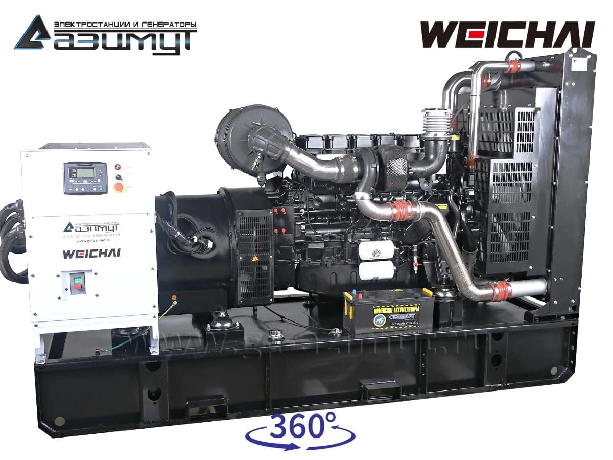 Дизельный генератор АД-400С-Т400, двигатель Weichai WP13D490E310